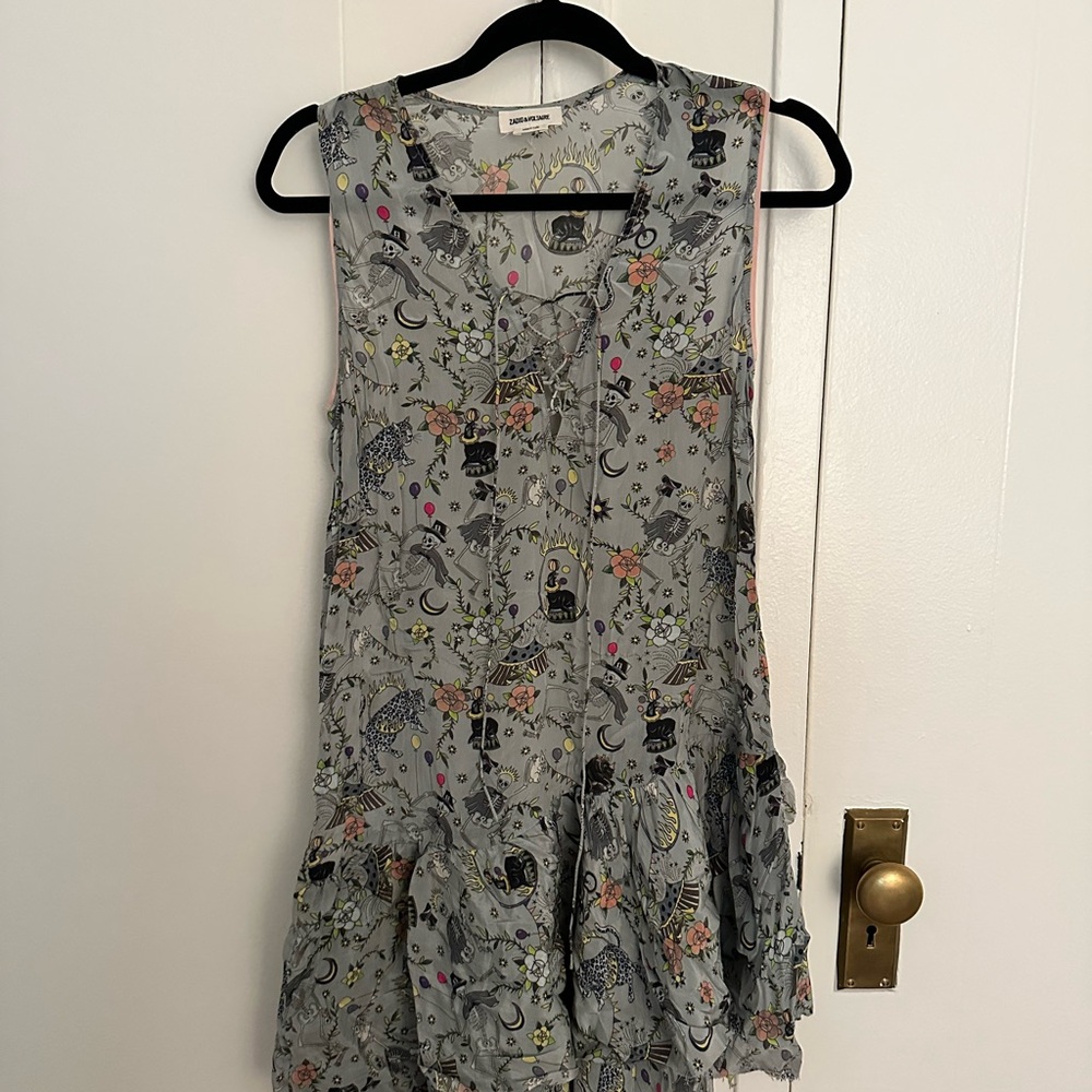 Zadig & Voltaire Gray Patterned Dress